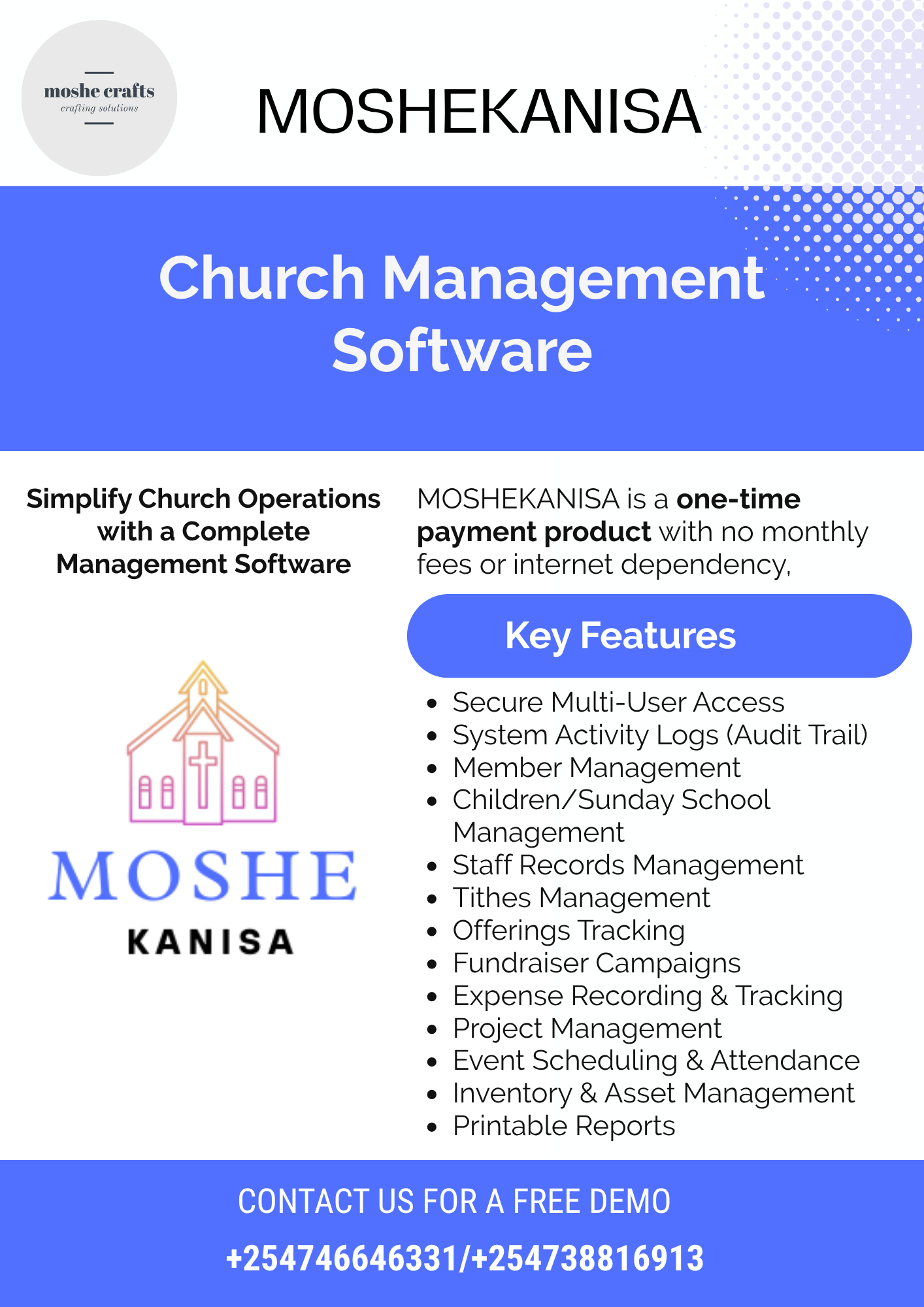 MosheShule School Management Software Flyer
